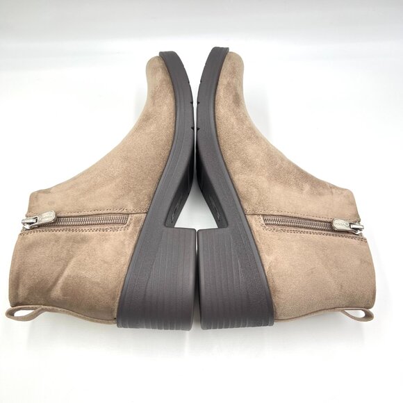 Bzees Womens Size 8.5 Other Half Light Brown Microsuede Ankle Boot Booties Shoes - Picture 7 of 13